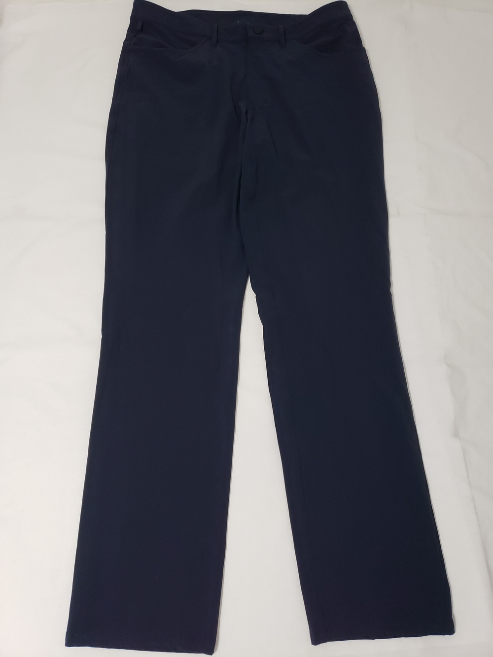 Alo Yoga Men’s 33R Navy Blue Performance Straight Leg Pants Stretch Athleisure
